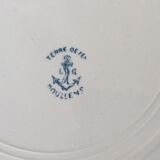 Round dish Terre de Fer navy blue L G model Doullens