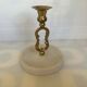 Metal and stone candlestick