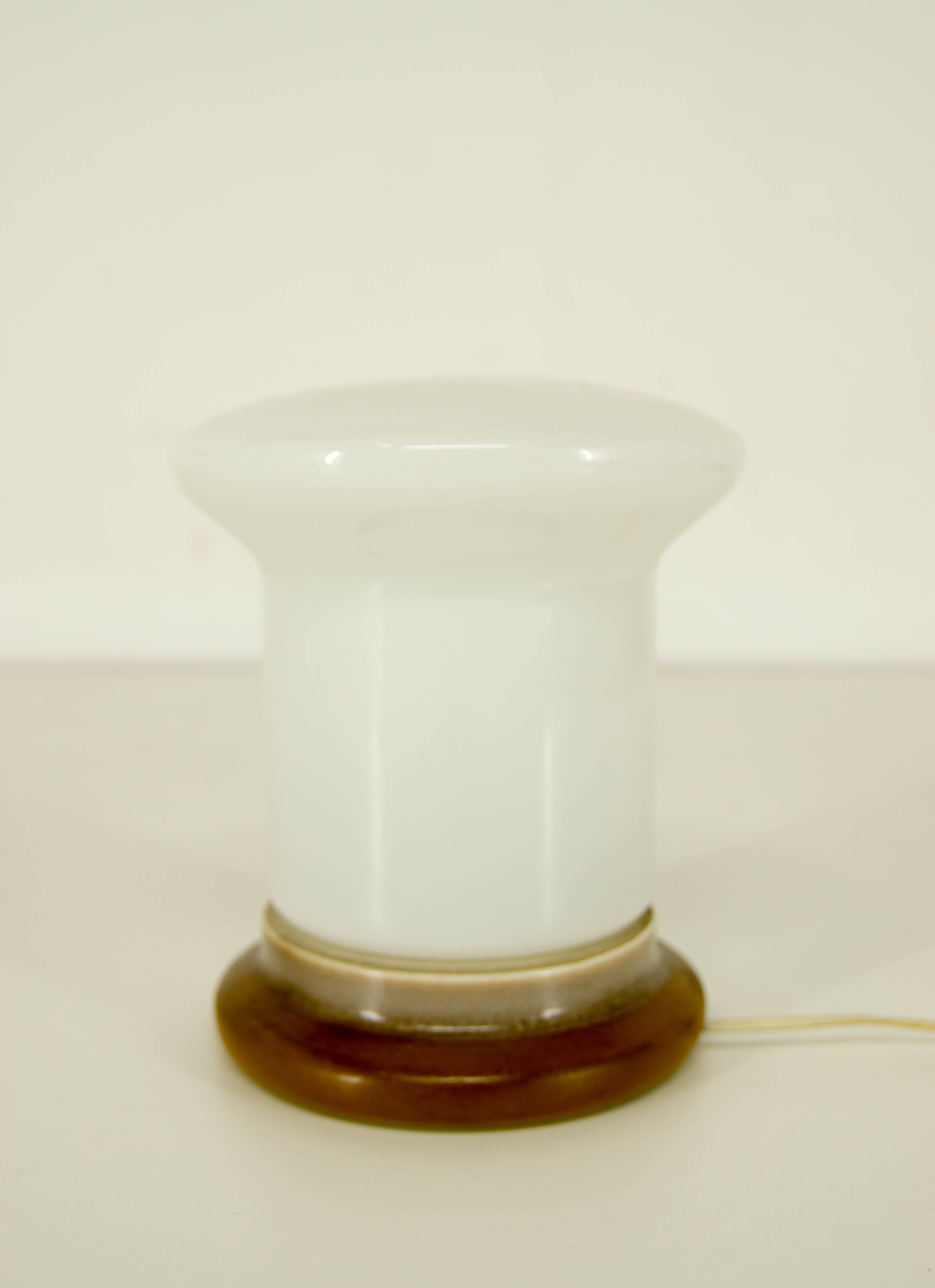 Glass and Ceramic Table Lamp 1960s