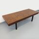 Vintage rectangular coffee table by Dieter Wackerlin in wood mosaic.