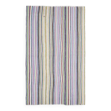 1970s Vintage Turkish Oushak Handmade Wool Cotton Beige Area Rug 169x287
