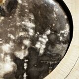 Medium petrified wood dish or pocket emptier, predominantly gray 1137