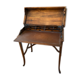 Bureau écritoire pliant ancien et tirette cuir