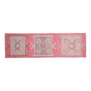 1970s Turkish Oushak Handmade Wool Cotton Brown Area Rug 90x320