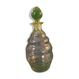 Yellow glass liqueur carafe