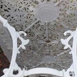 Ornate cast aluminum garden table