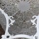 Ornate cast aluminum garden table