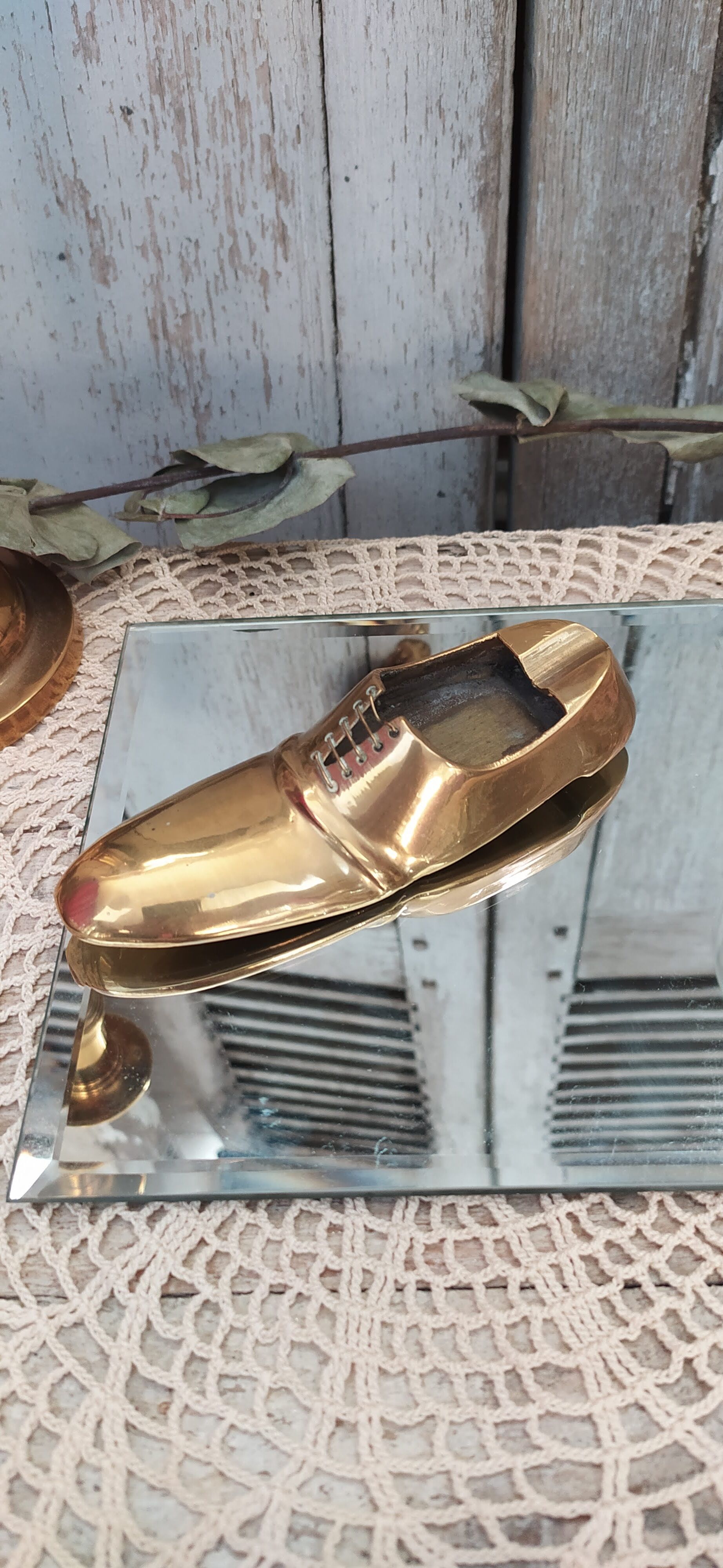 Vintage brass ashtray