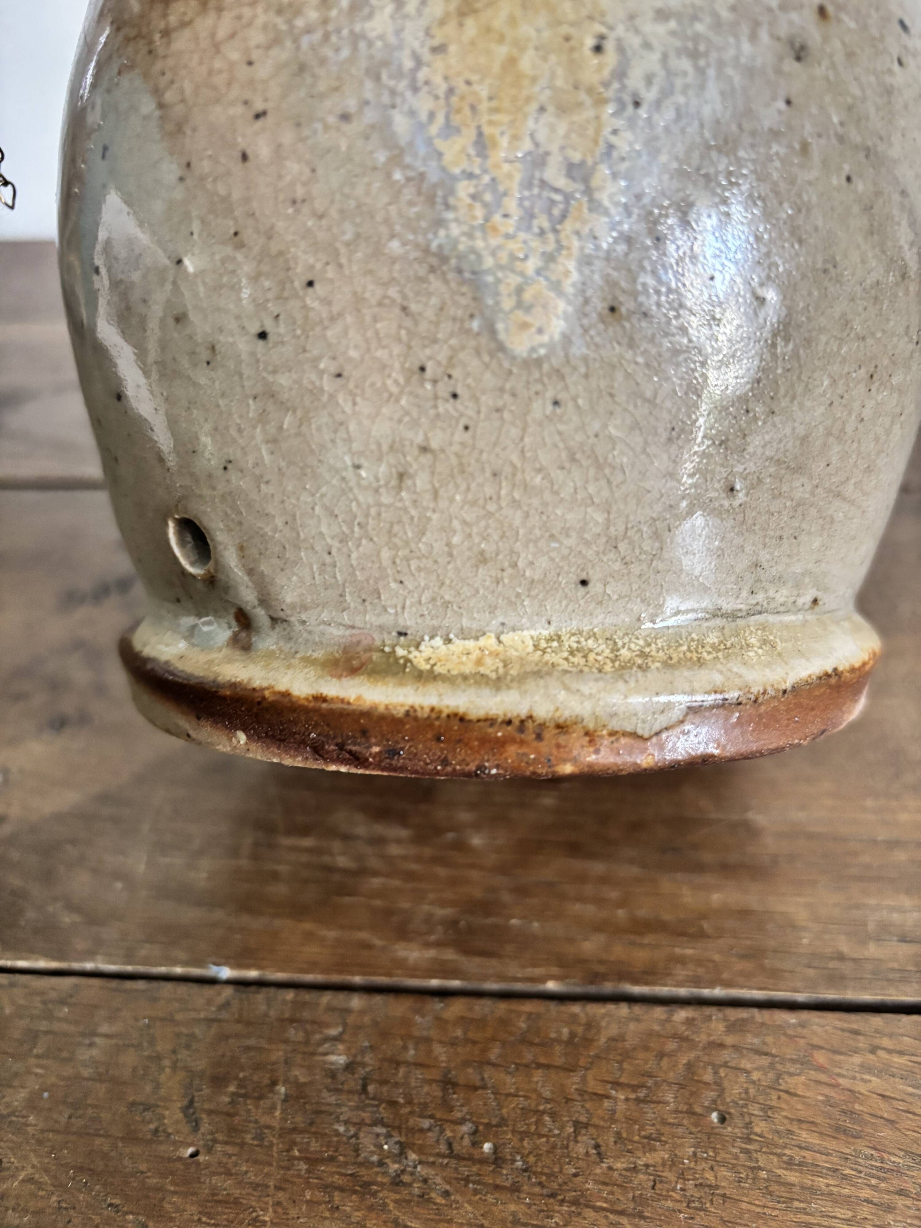 Grand vase soliflore en grès vintage