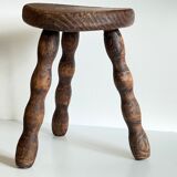 Vintage tripod wood stool