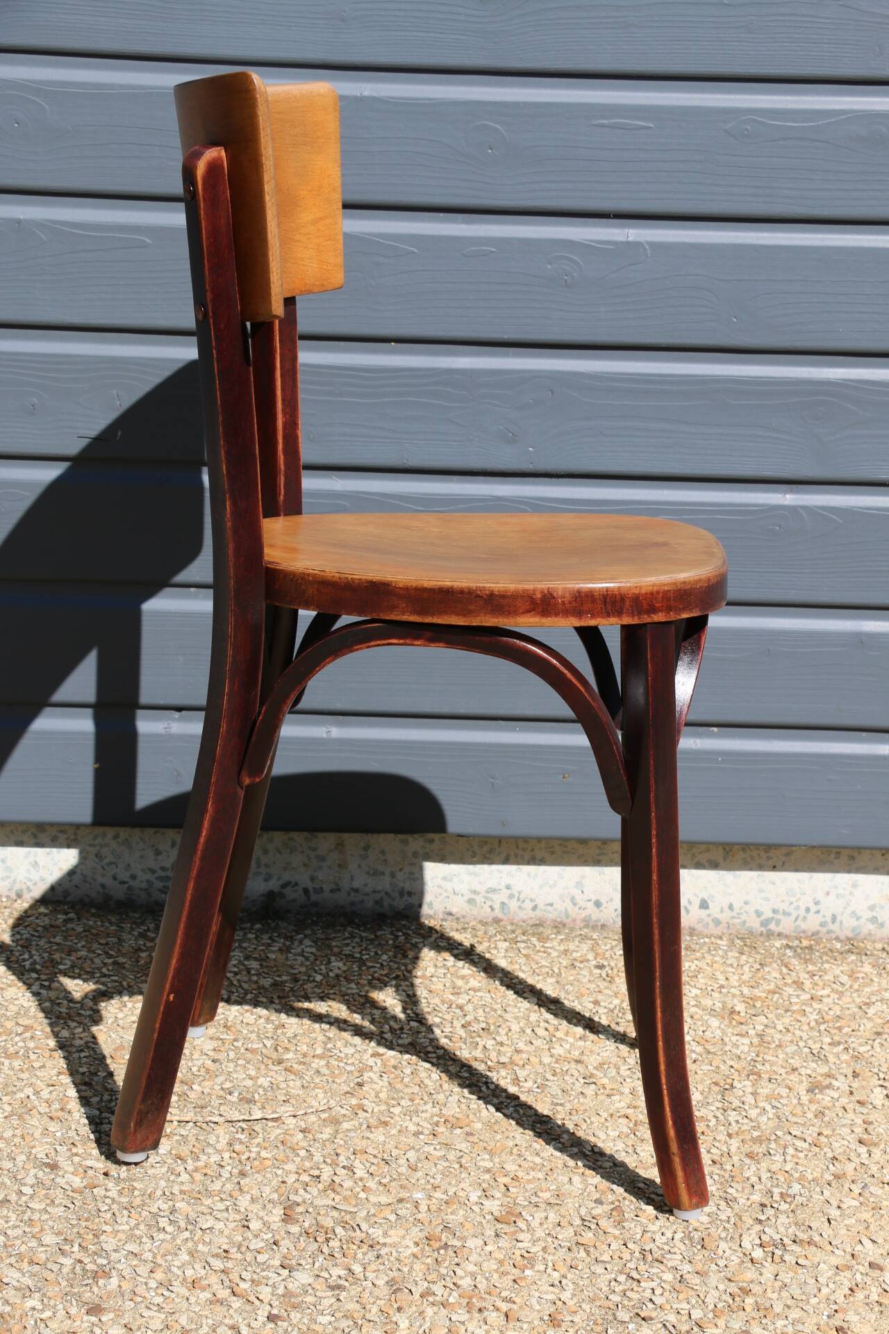 3 Baumann chairs with wide backs No. 30, dark beech