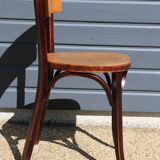 3 Baumann chairs with wide backs No. 30, dark beech