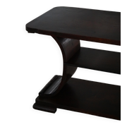 Side table / Low table in Danish Art Deco wood with shelf, 1930s-40s