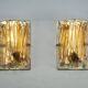 Pair of signed La Murrina thick Murano glass sconces. Italy 1970s.
