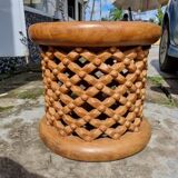African stool Bamileke Natural brown