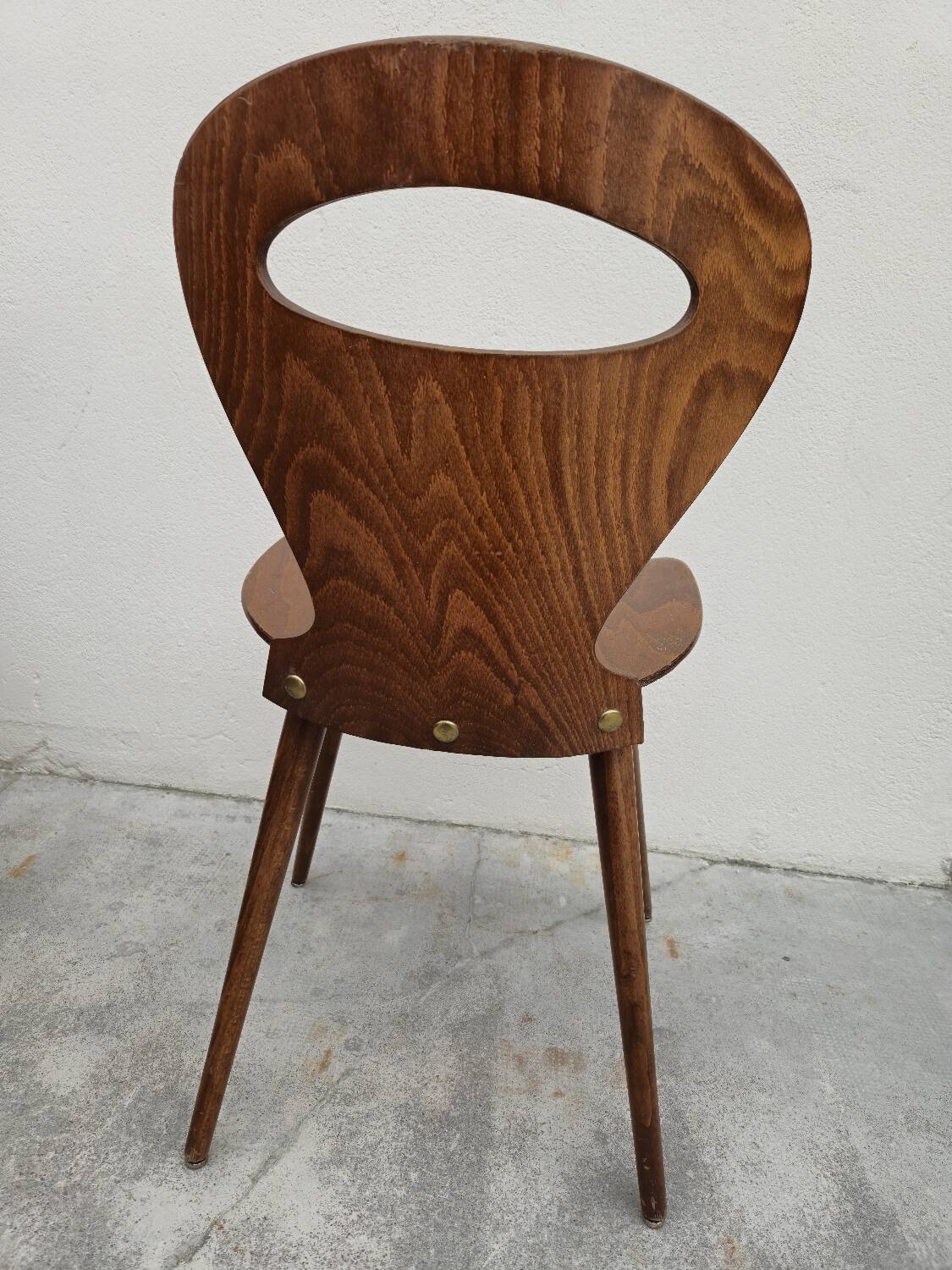 Chaise Baumann de bistrot modèle "fourmi" vintage 1950