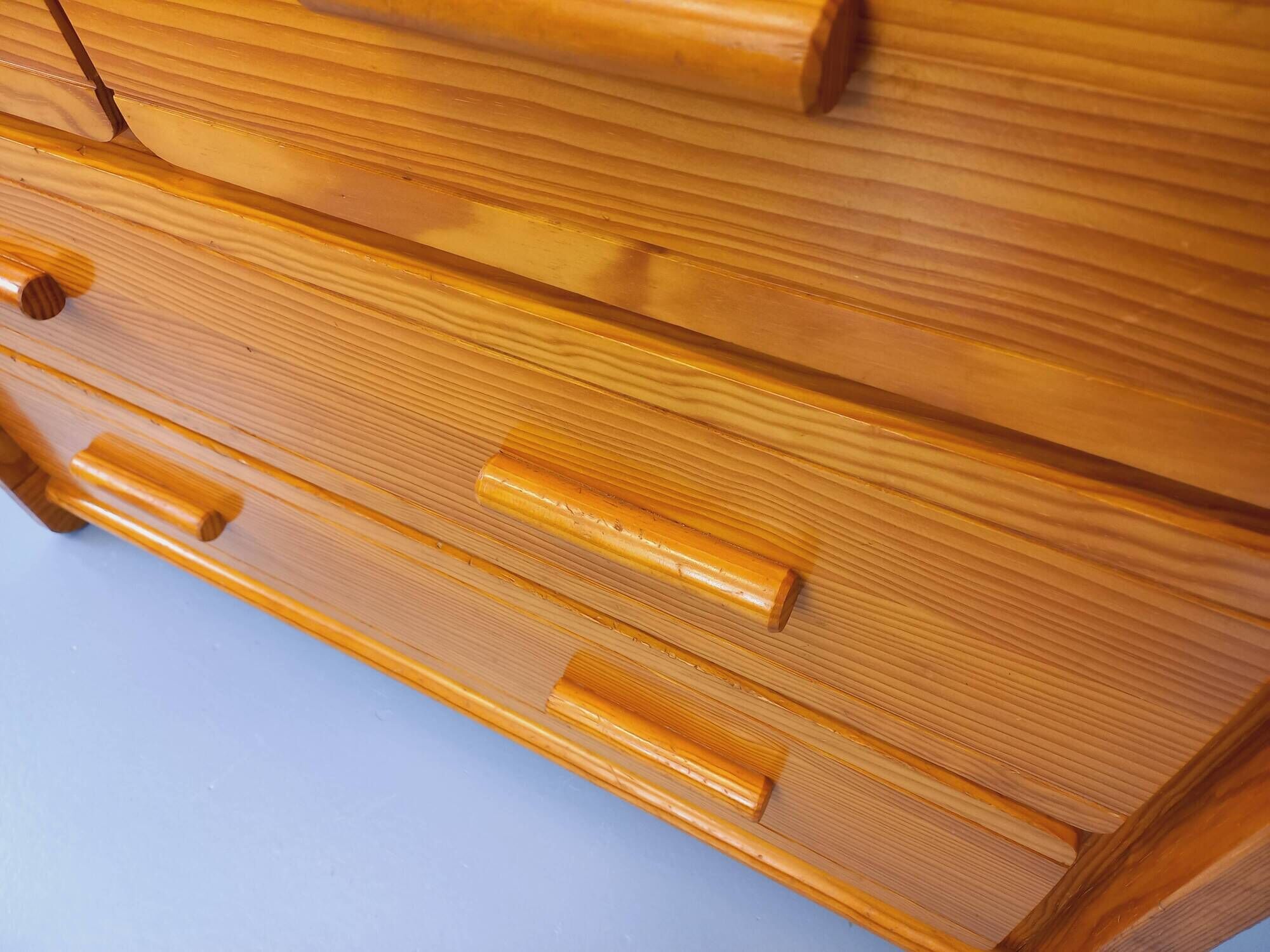 Vintage Gautier pine chest of drawers from the 70s 80s