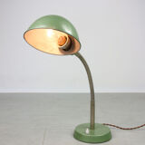 Vintage green gooseneck table lamp