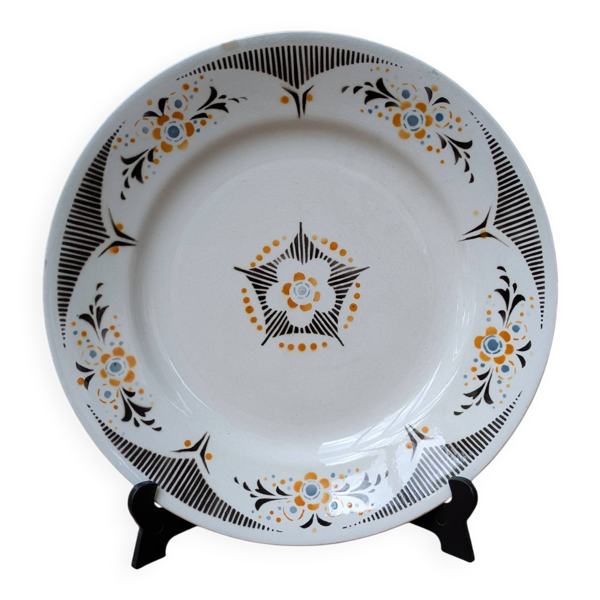 Ancienne assiette K&G Lunéville modèle Limeil 24cm terre de fer