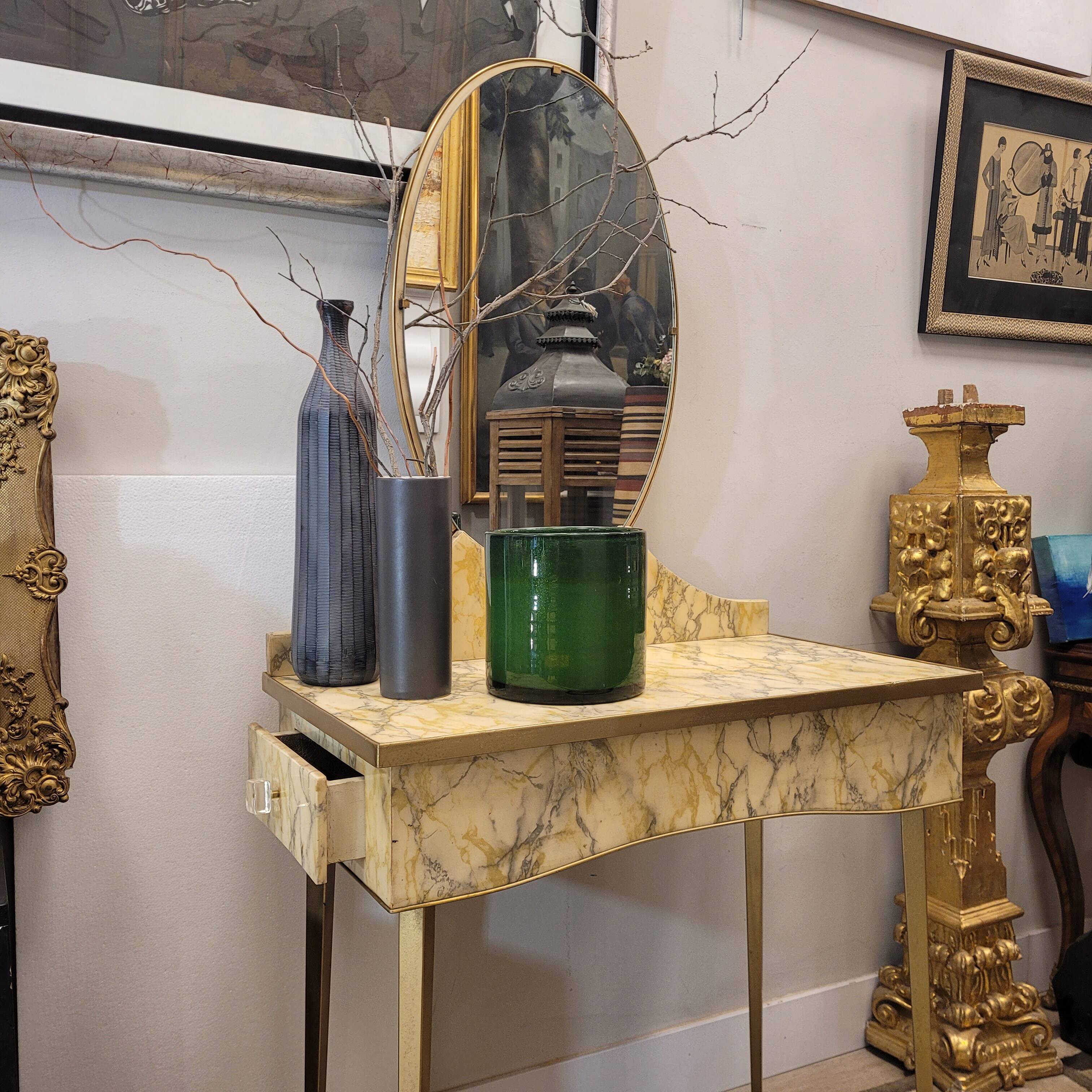 Art Deco dresser, parchment, mid-century, 50s – Italy