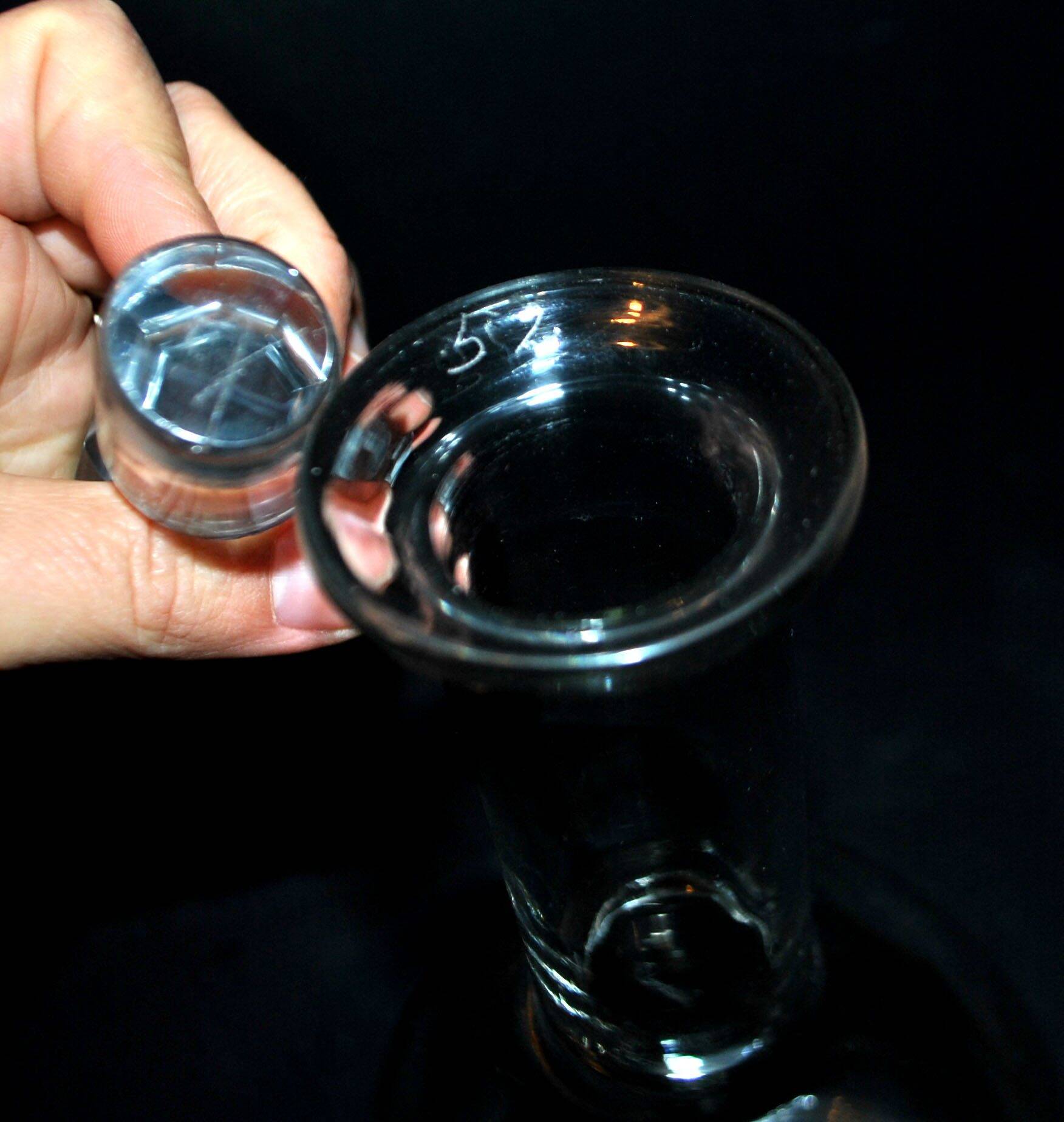 Antique carafe engraved with a laurel frieze, circa 1900