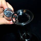 Antique carafe engraved with a laurel frieze, circa 1900