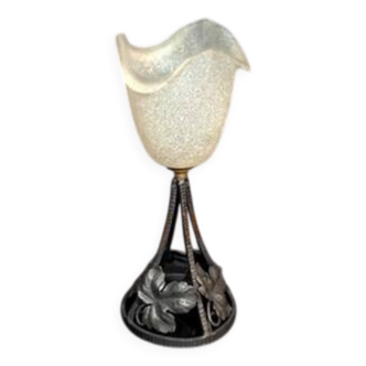 Art Deco Tulip Lamp Brushed Glass
