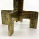 Brutalist candlestick • Austria • Brass • 1970