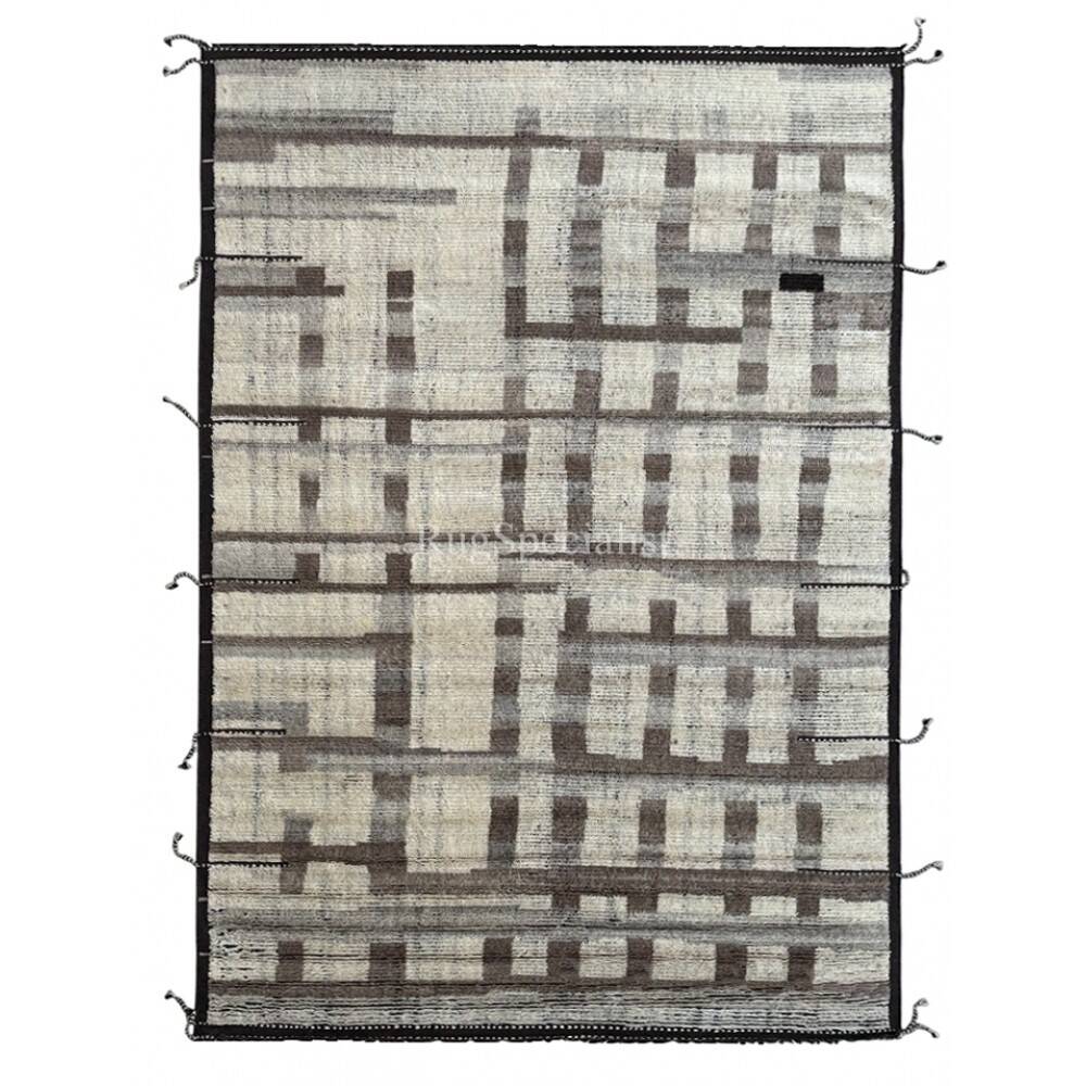 Beni Ourain Design Rug. Moroccan Design Carpet. 100% Wool. Custom Options Available