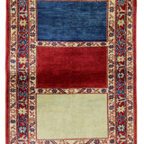 Tapis rayé kazakh fait à la main