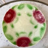 Trio of plates in slurry in Earthenware of Onnaing XIXth