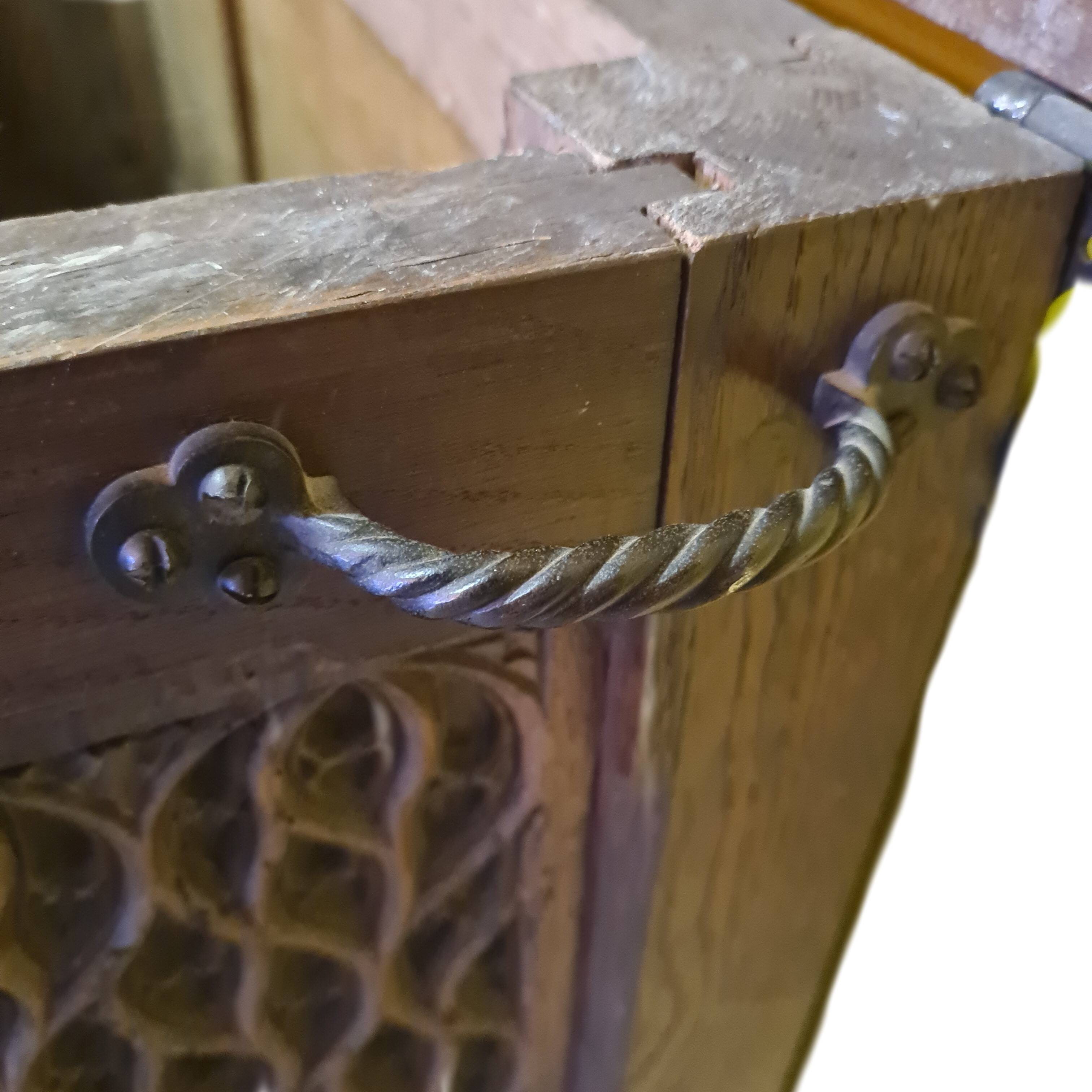 Oak chest with Gothic panels, France, 16th century