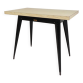 Table bistrot Henri Julien, modèle Tolix T55 avec plateau en Formica, années 1950