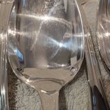 6 silver-plated soup spoons, Christofle Albi silversmith, 20.6cm