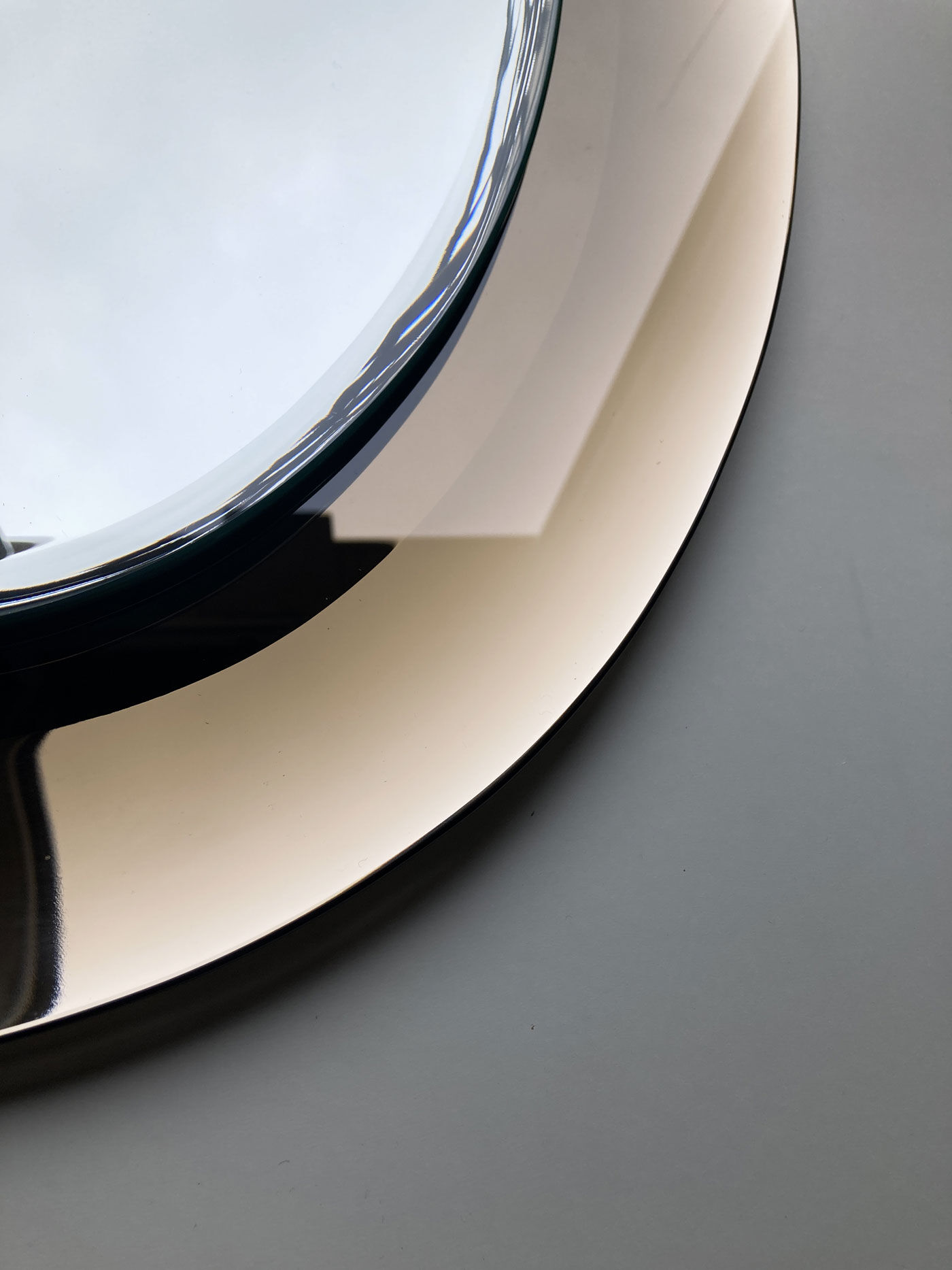 Mirror crystal beveled double shade