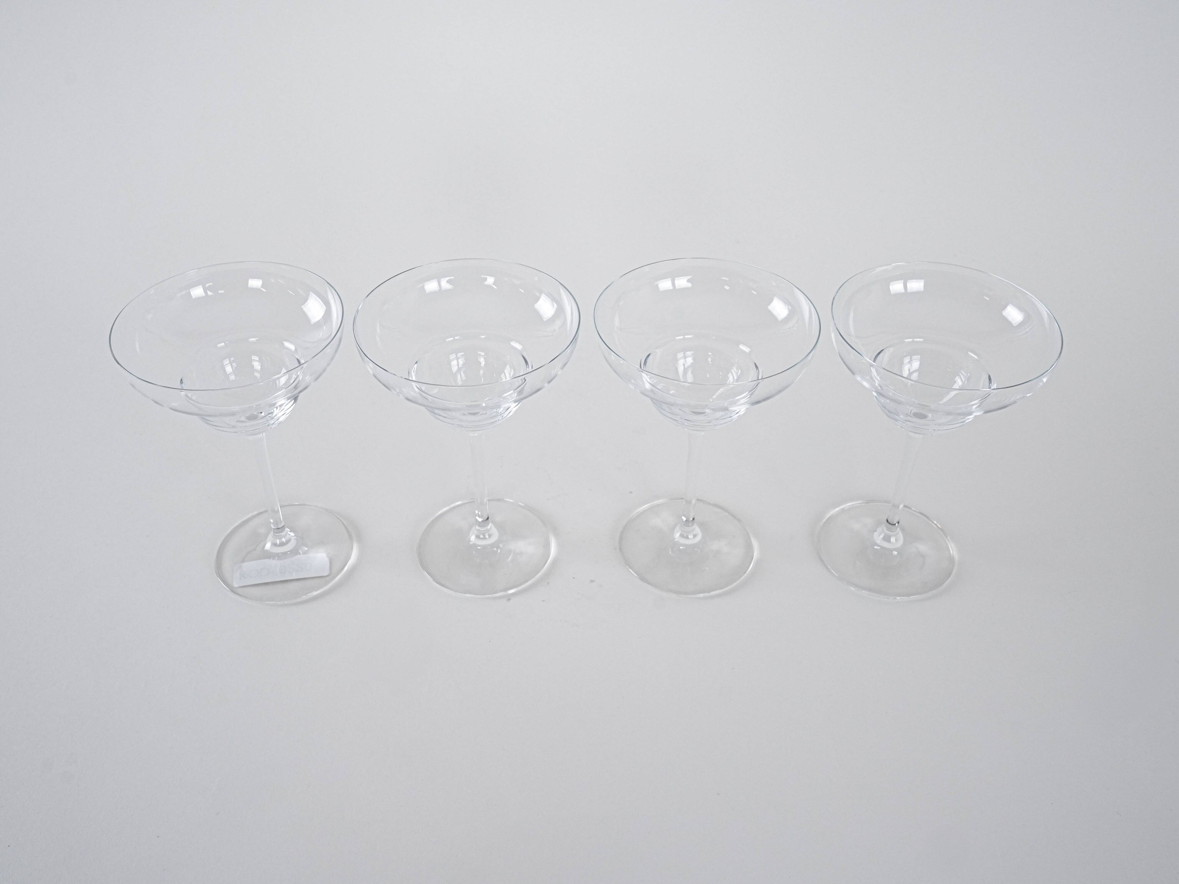 Set of margarita glasses, Danish design, 1970s, manufactured in Denmark