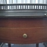 Louis XVI style hot water bottle table in mahogany and marble