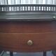 Louis XVI style hot water bottle table in mahogany and marble