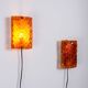 Vitrika Nybro amber coloured wall lamps