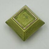 Vintage Ceramic Vase in Sage Green Bertoncello Handmade Decor, Italy, 1970s