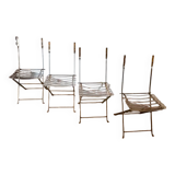 Set of 4 plexiglass folding chairs by Yonel Lebovici and Bernard Berthet 1970