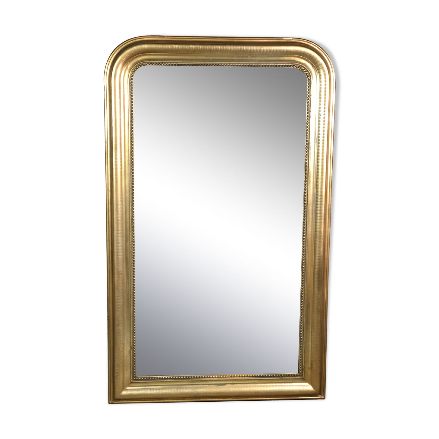 Ice / mirror fireplace in wood and gilded stucco Louis Philippe era