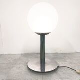 Lampe de table italienne en verre et chrome, années 1960