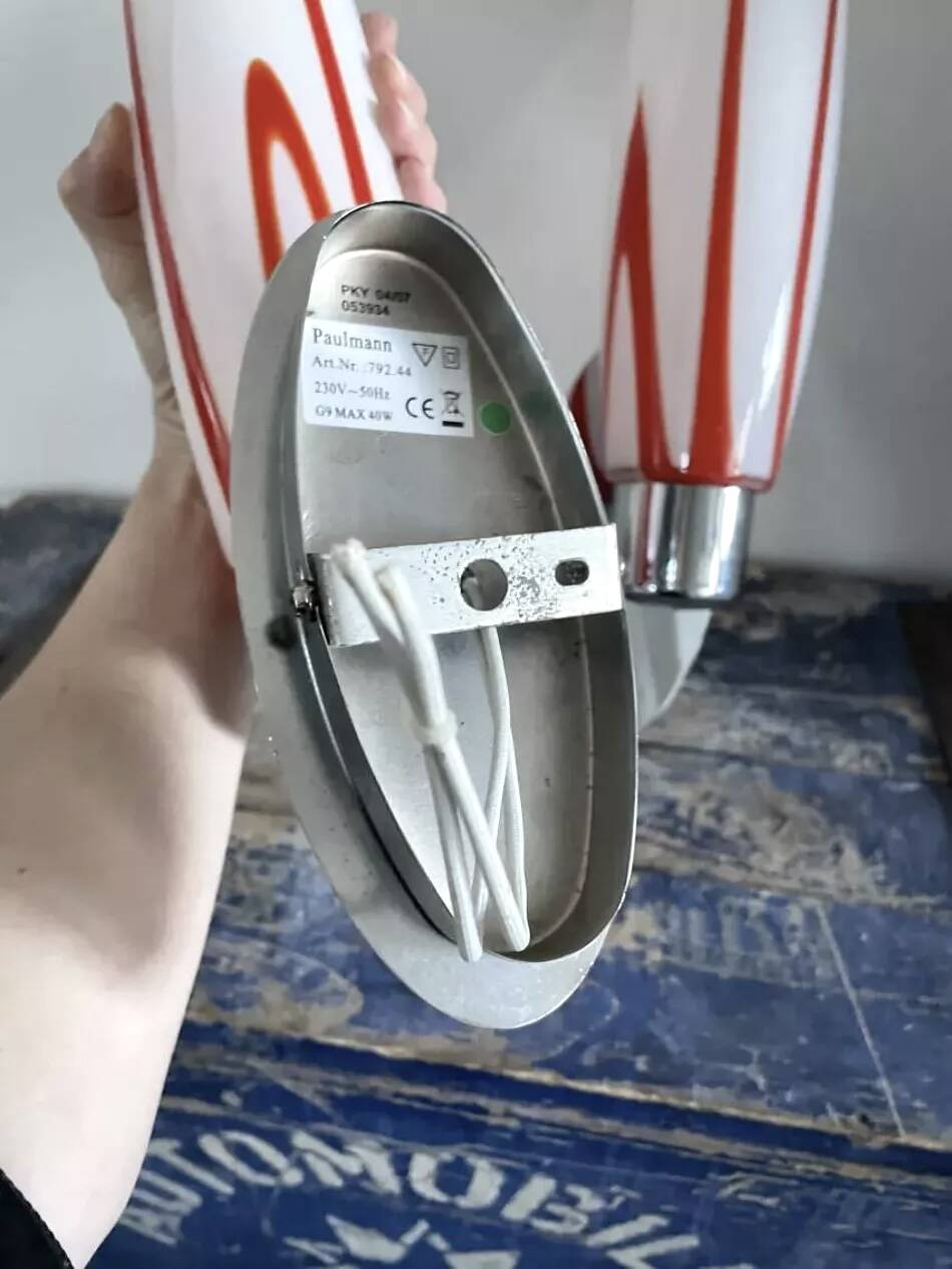 Vintage chrome wall lights