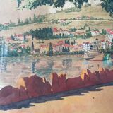 A.Cordeau "Promenade autour du lac" aquarelle