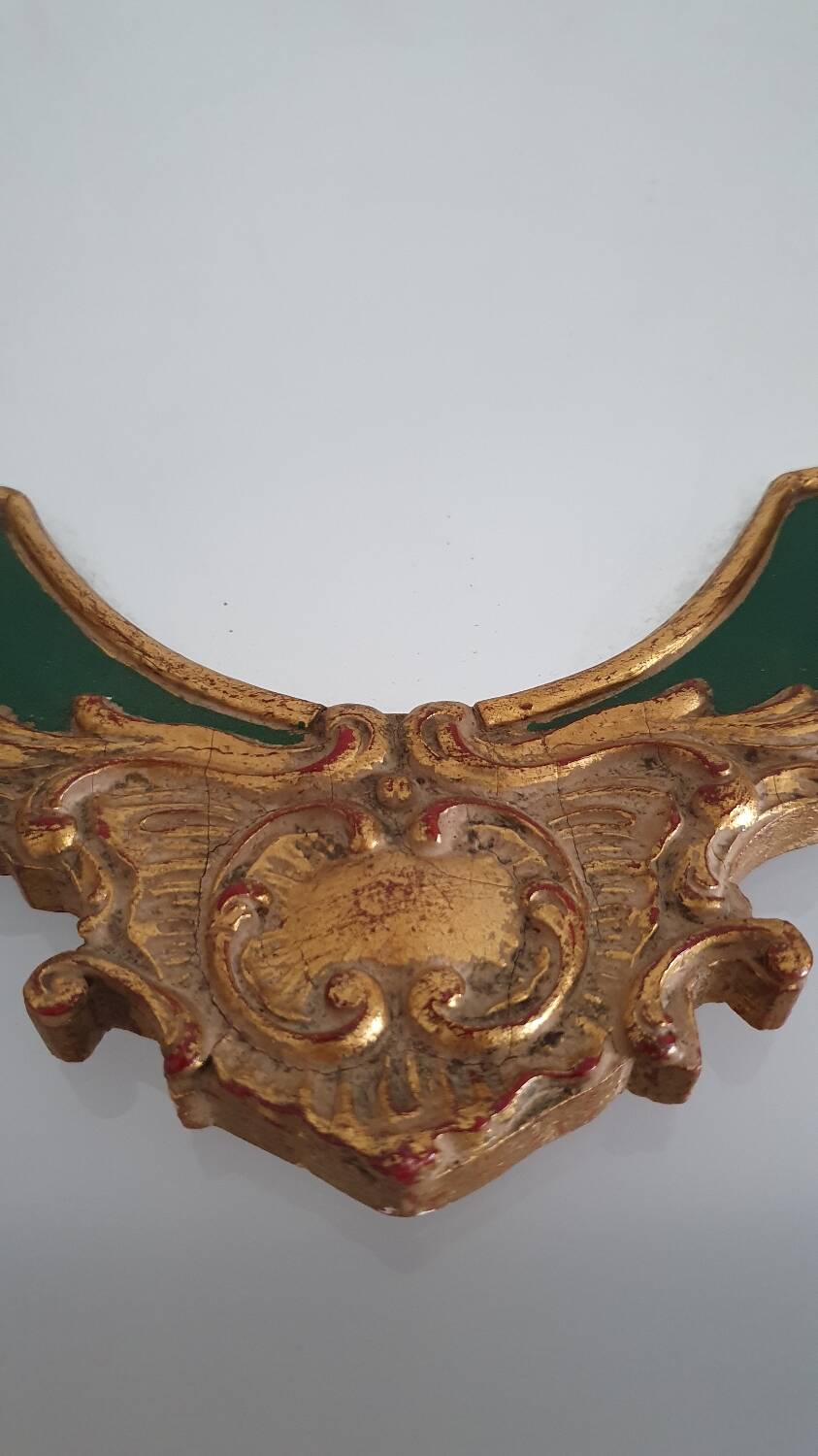 Gold leaf gilded wooden mirror