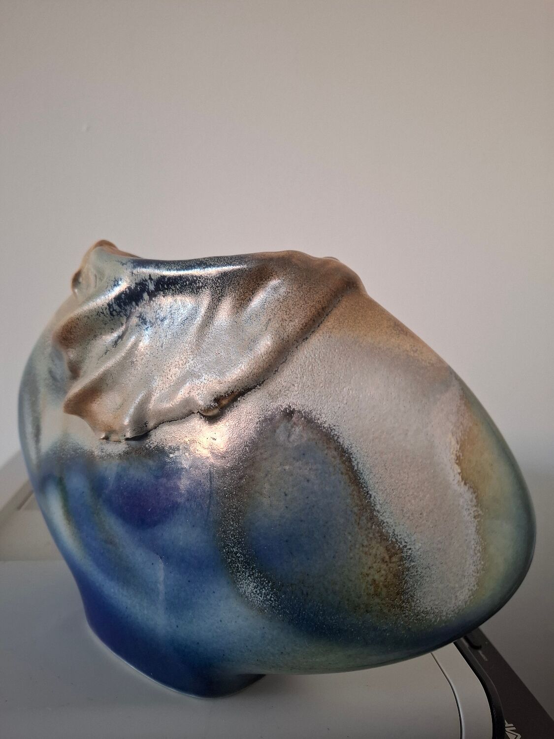 Ceramic vase with glazes