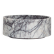 Cylindrical bowl in white/lilac marble