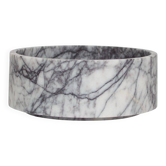 Bol cylindrique en marbre blanc/lilas