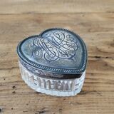 Crystal and silver jewelry box.